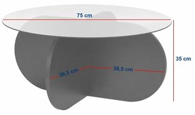 Stolik konferencyjny Aeris Sapphire Oak z ciemnym szkłem