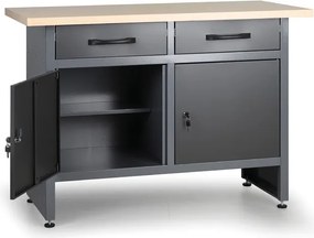 Stół warsztatowy G1, 840 x 1200 x 600 mm,  2 szuflady, 2 szafki