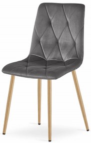 Zestaw stół NP 120x80 Dąb Sonoma + 4 krzesła LIBRA szare