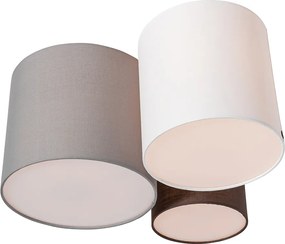 Lampa sufitowa biała, szara i brązowa 3-światłowa - Multidrum