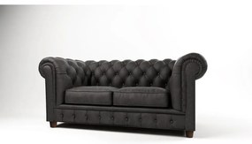 Antracytowa aksamitna sofa 184 cm Cambridge – Ropez