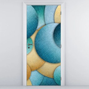 Fototapeta na drzwi - Abstrakcja, koła (95x205cm)