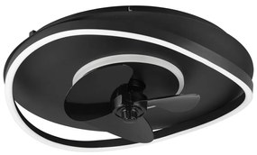 Lampa sufitowa LED w kolorze matowej czerni Sortland – Reality