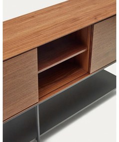 Niska komoda w dekorze orzecha 195x80 cm Vedrana – Kave Home