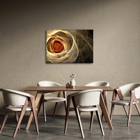 Obraz - Abstrakcyjne róże w ognistych kolorach (70x50 cm)