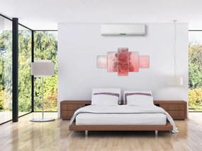 Obraz czerwonego dymu (125x70 cm)