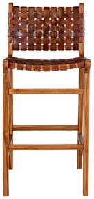 Brązowy hoker z drewna tekowego 101 cm Perugia – House Nordic