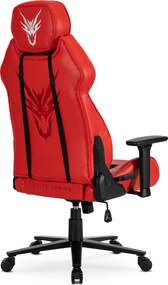 Fotel gamingowy z regulowanym zagłówkiem Nexon, czerwony