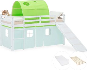 Łóżko piętrowe dla dzieci 90x200 cm białe