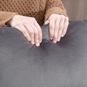 HOMCOM Elektryczny Fotel do Telewizora z Pomocą Wstawania, Funkcją Ciepła i Masażu, Pilotem i Kieszenią Boczną, Ciemnoszary