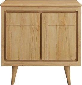 Szafka pod umywalkę na nóżkach z drewna tekowego - 80 cm - BINTUNI