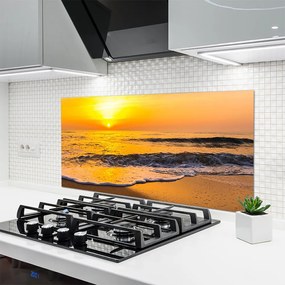 Panel Szklany do Kuchni Cichy Wieczór Nad Morzem