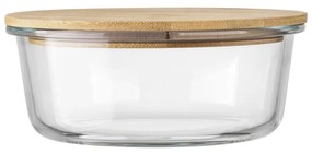Florina Pojemnik szklany z bambusową pokrywką Clavato, 390 ml, S