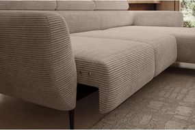 Narożnik ALISSON S/MINI Prawostronny z elektrycznym wysuwem w tkaninie POSO 02 WERSAL