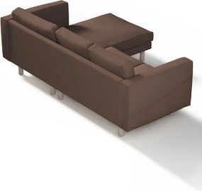 Pokrowiec na sofę Norsborg 3-osobową z szezlongiem kolor brązowy tkanina strukturalna