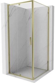 Mexen Exo kabina prysznicowa uchylna 120 x 120 cm, transparent, złota - 819-120-120-50-00