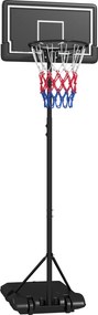 SPORTNOW Kosz do Koszykówki z Podstawą Regulowany 220-250cm | Aosom PL