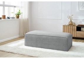 Jasnoszary sztruksowy podnóżek modułowy Megeve – Bobochic Paris