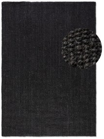 Dywan naturalny jutowy ręcznie tkany Boucle czarny 60 cm x 90 cm