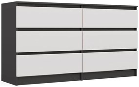 Stylowa komoda z szufladami antracyt + biały S3-R43