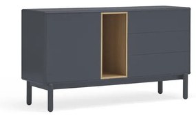 Ciemnoszara niska komoda 137x76 cm Corvo – Teulat