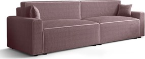 Różowa sofa tapicerowana z funkcją spania S3-K45