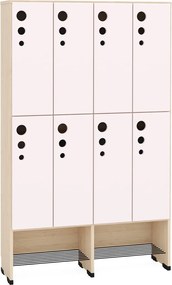 Szatnia żłobkowa i przedszkolna Bańka 8 z kolorowymi frontami