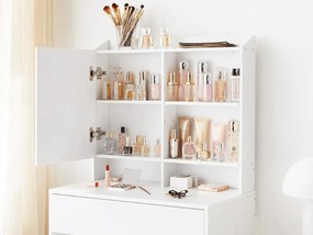 Toaletka z lustrem LUNAVI 70x40 cm, biała