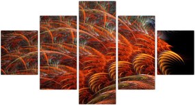 Obraz - Abstrakcyjna imitacja piór (125x70 cm)