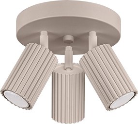 Lampa Sufitowa Minimalistyczny Karbon, Aluminium - 3 Źródło - L.19.5 X H.18 Cm - Taupe