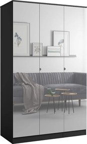Szafa uchylna z lustrem Monza 3D 120 Czarna