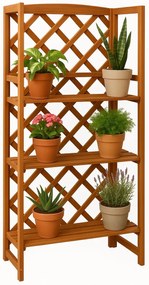 Brązowy regał z półkami na kwaity F8-T51