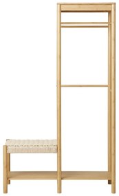 Bambusowy zestaw do przedpokoju w naturalnym kolorze Ember – House Nordic