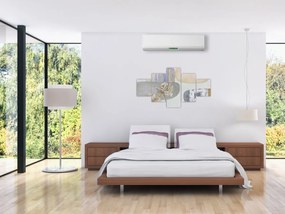 Obraz - Obraz z kwiatami i teksturami (125x70 cm)
