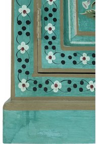 Zielona szafka z litego drewna mango 87x152x38 cm Prem – Støraa