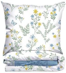 Pościel bawełniana Greno Premium Santorini 220x200 cm niebieska GRENO