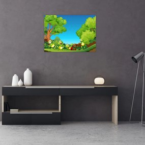 Obraz  - Wesołe żaby (70x50 cm)