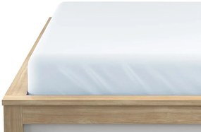 PrzytulneMieszkanie.pl Prześcieradło jersey lodowy niebieski 90 x 200 cm
