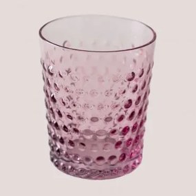 Zestaw 4 Szklanek 320 Ml Ticris Różowy Hortensja - Sklum