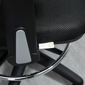 Vinsetto Krzesło do Rysowania Ergonomiczne Obrotowe Regulacja Wysokości Czarne | Aosom PL