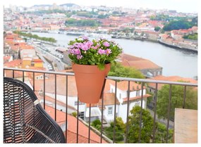 Wisząca doniczka na balustradę z plastiku z recyklingu ø 30 cm Capri – Artevasi
