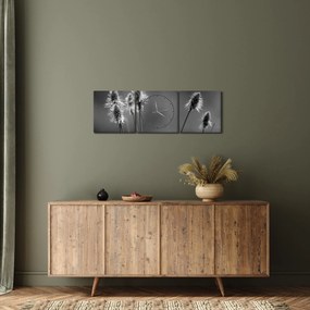 Obraz - Beżowa miękka trawa N⁰2 (z zegarem) (90x30 cm)