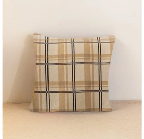 Mikropluszowa poszewka na poduszkę PLAID 45x45 cm, kremowy