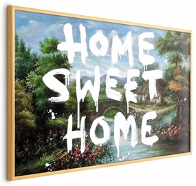 Plakat Wymarzony dom 30x21 cm z ramą złotą bez marginesu ARTGEIST B