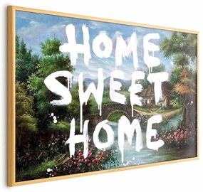 Plakat Wymarzony dom 42x29,7 cm z ramą złotą bez marginesu ARTGEIST B