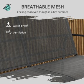 Zestaw mebli ogrodowych Outsunny 4-częściowy, zestaw ogrodowy z 1 dwuosobową sofą, 2 krzesłami, 1 stolikiem kawowym, zestaw wypoczynkowy, meble balkonowe do tarasu, siatka, czarne