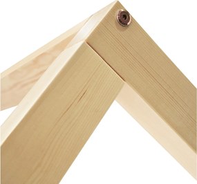 Łóżko piętrowe 90x200cm z drewna sosnowego - z 2 szufladami i drabinką - Białe