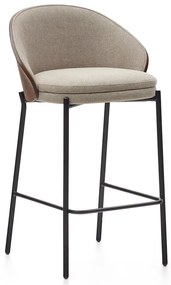 Brązowo-beżowy hoker (wysokość siedziska 65 cm) Eamy – Kave Home
