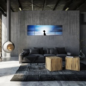 Obraz medytującej kobiety (170x50 cm)