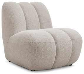 Beżowy fotel z materiału bouclé Janissaire – Bobochic Paris